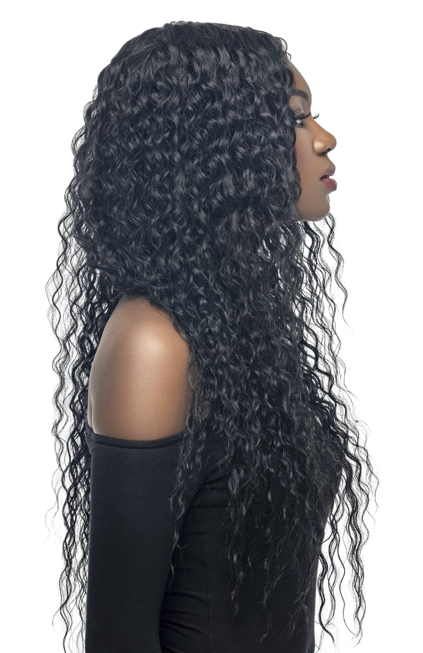 Qfitt Lace Covered Spring Wig Clips #1102 Black