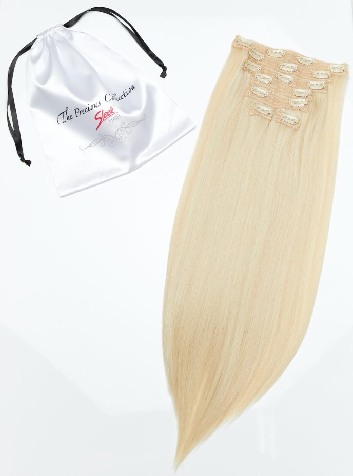 Barbie Blonde Straight 22” Inches 7 piece Premium quality - HD Fibre Clip-In Hair Extensions
