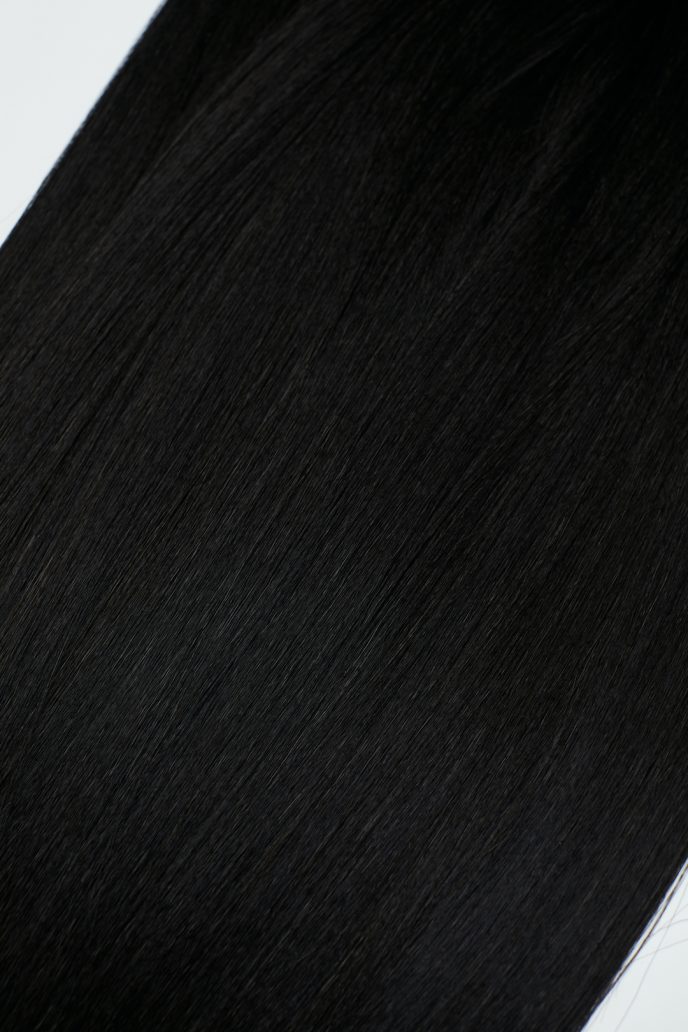 Natural Black Straight 22” Inches 7 piece Premium quality - HD Fibre Clip-In Hair Extensions