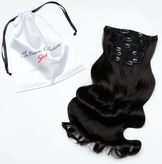 Dark Chocolate Brown Curly 22” Inches 7 piece Premium quality - HD Fibre Clip-In Hair Extensions