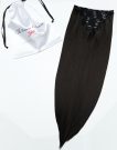 Dark Chocolate Brown Straight 22” Inches 7 piece Premium quality - HD Fibre Clip-In Hair Extensions
