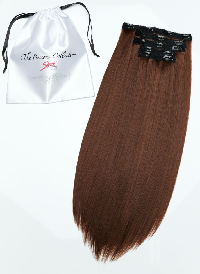 Auburn Straight 22” Inches 7 piece Premium quality - HD Fibre Clip-In Hair Extensions