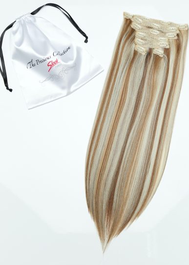 Iced Latte Blonde Straight 22” Inches 7 piece Premium quality - HD Fibre Clip-In Hair Extensions
