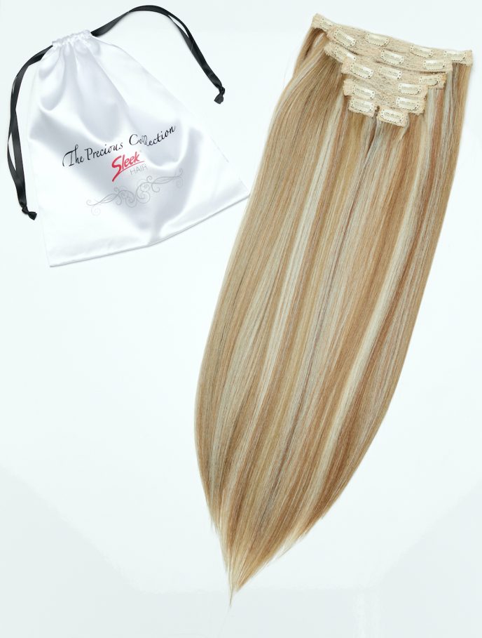 California Blonde Straight 22” Inches 7 piece Premium quality - HD Fibre Clip-In Hair Extensions