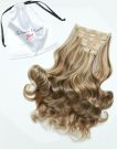 California Blonde Curly 22” Inches 7 piece Premium quality - HD Fibre Clip-In Hair Extensions