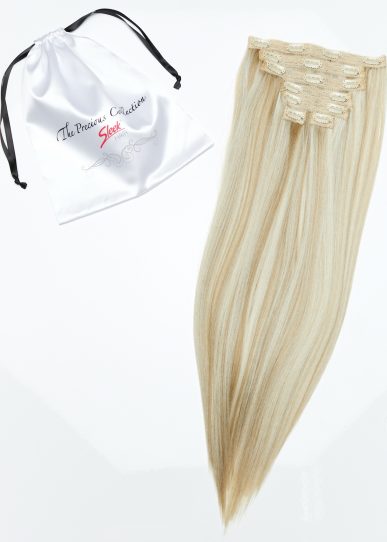 Champagne Blonde Straight 22” Inches 7 piece Premium quality - HD Fibre Clip-In Hair Extensions