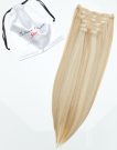 Light Blonde Straight 22” Inches 7 piece Premium quality - HD Fibre Clip-In Hair Extensions