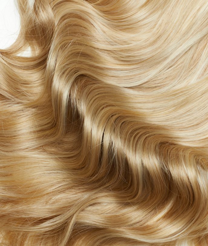 Light Blonde Curly 22” Inches 7 piece Premium quality - HD Fibre Clip-In Hair Extensions