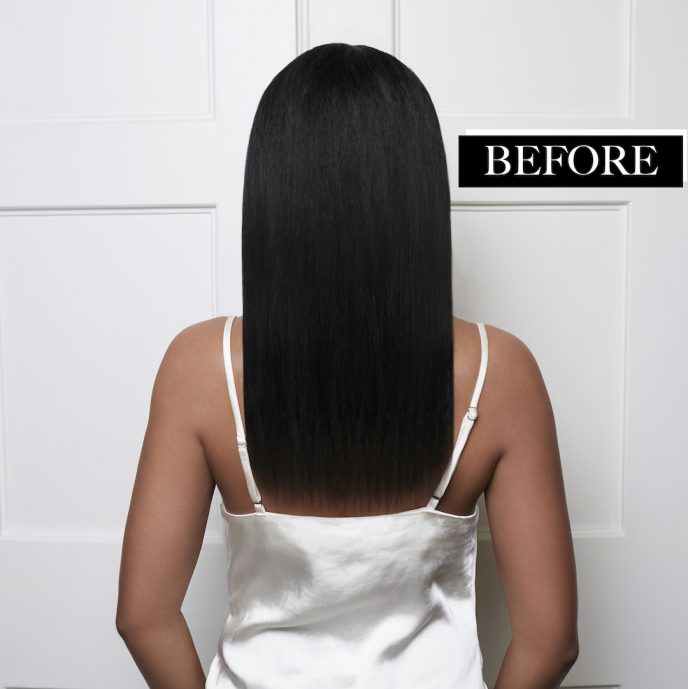Raven Black Curly 22” Inches 7 piece Premium quality - HD Fibre Clip-In Hair Extensions